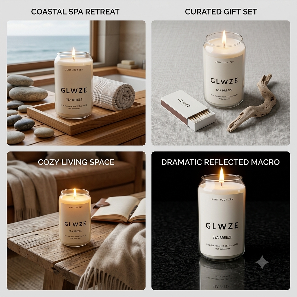Sea Breeze Scented Soy Candle — 13.75 oz Jar