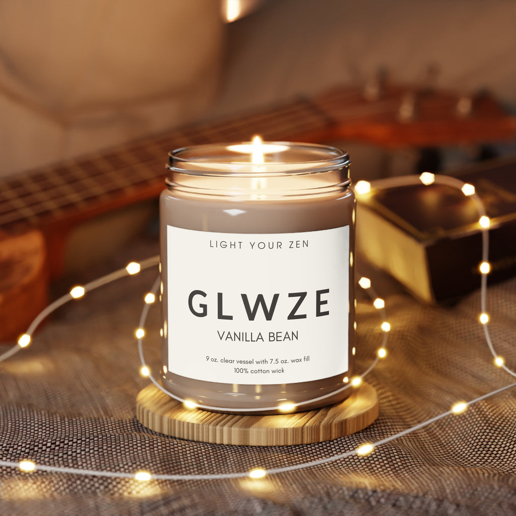 Candle labeled Vanilla Bean