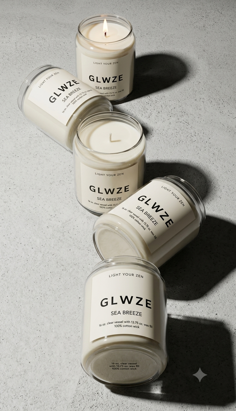 Sea Breeze Scented Soy Candle — 13.75 oz Jar