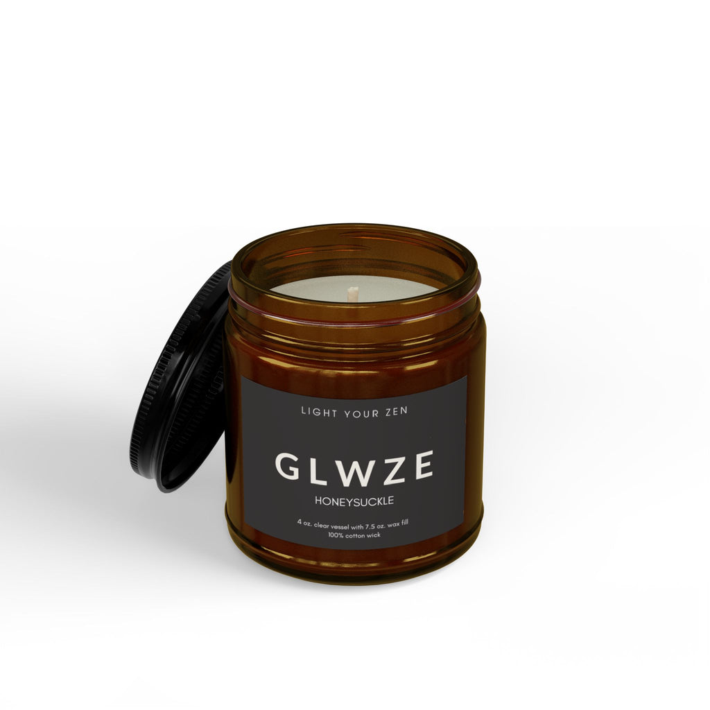 Soy Scented Candle — Honey Suckle Amber Jar 4oz