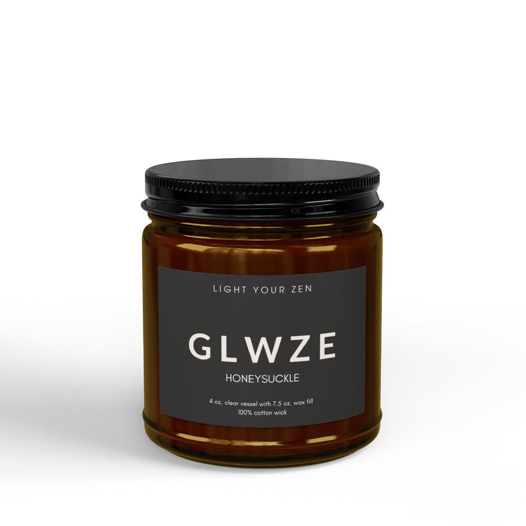 Soy Scented Candle — Honey Suckle Amber Jar 4oz